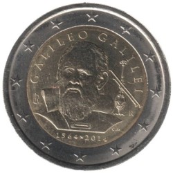 ITALIE - 2 euros commémorative - Galilée - 2014