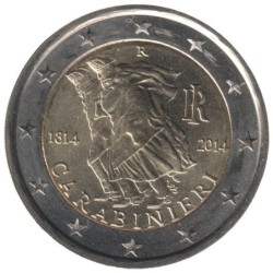 ITALIE - 2 euros commémorative - 200 ans de l'Arma dei Carabinieri - 2014