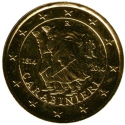 ITALIE - 2 euros commémorative plaquée or - 200 ans de l'Arma dei Carabinieri - 2014