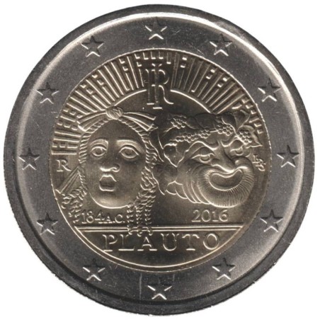 ITALIE - 2 euros commémorative - Titus Maccius Plautus - 2016 ITALIE - 2 euros commémorative - Titus Maccius Plautus - 2016
