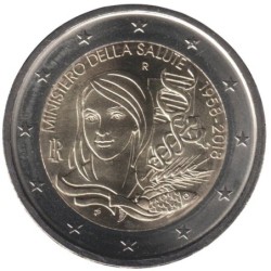 ITALIE - 2 euros commémorative - 60 ans du Ministère de la Santé - 2018