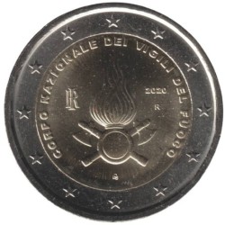 ITALIE - 2 euros commémorative - 80 ans création du Corps national des pompiers - 2020