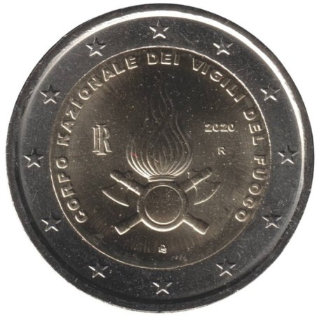 ITALIE - 2 euros commémorative - 80 ans création du Corps national des pompiers - 2020 ITALIE - 2 euros commémorative - 80 ans création du Corps national des pompiers - 2020