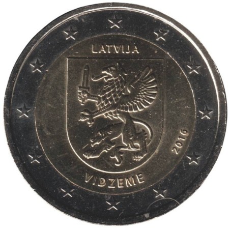 LETTONIE - 2 euros commémorative - Régions - Livonie - Vidzeme - 2016 LETTONIE - 2 euros commémorative - Régions - Livonie - Vidzeme - 2016