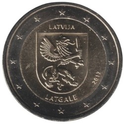 LETTONIE - 2 euros commémorative - Régions - Latgale - 2017