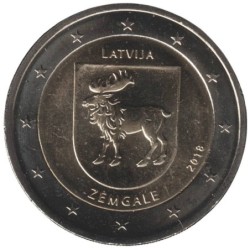 LETTONIE - 2 euros commémorative - Régions - Zemgale - 2018
