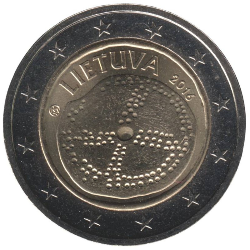 LITUANIE - 2 euros commémorative - La culture balte - 2016 LITUANIE - 2 euros commémorative - La culture balte - 2016