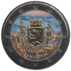 LITUANIE - 2 euros commémorative colorisée - Régions - Samogitie - Zemaitija - 2019