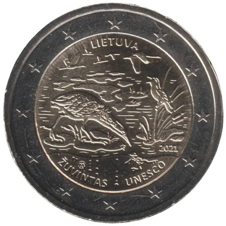 LITUANIE - 2 euros commémorative - Réserve biosphérique de uvintas - 2021 LITUANIE - 2 euros commémorative - Réserve biosphérique de uvintas - 2021