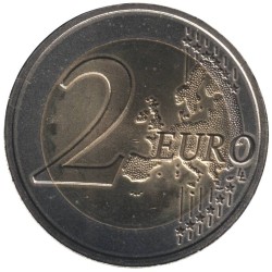LETTONIE - 2 euros commémorative - La cigogne noire - 2015