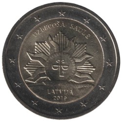 LETTONIE - 2 euros commémorative - Le soleil levant - 2019