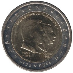 LUXEMBOURG - 2 euros commémorative - Grands-Ducs Henri et Adolphe - 2005
