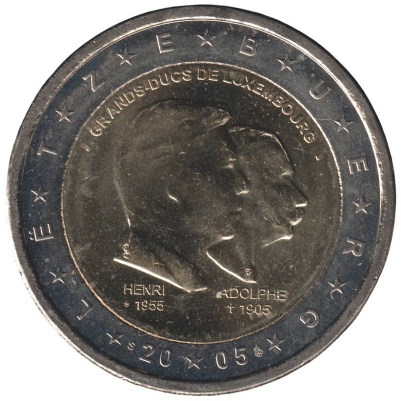 LUXEMBOURG - 2 euros commémorative - Grands-Ducs Henri et Adolphe - 2005 LUXEMBOURG - 2 euros commémorative - Grands-Ducs Henri et Adolphe - 2005