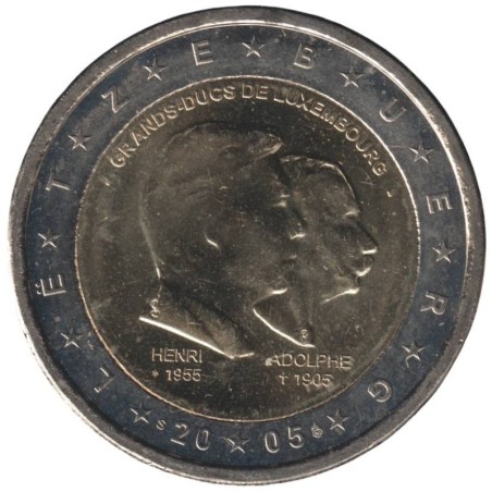 LUXEMBOURG - 2 euros commémorative - Grands-Ducs Henri et Adolphe - 2005 LUXEMBOURG - 2 euros commémorative - Grands-Ducs Henri et Adolphe - 2005