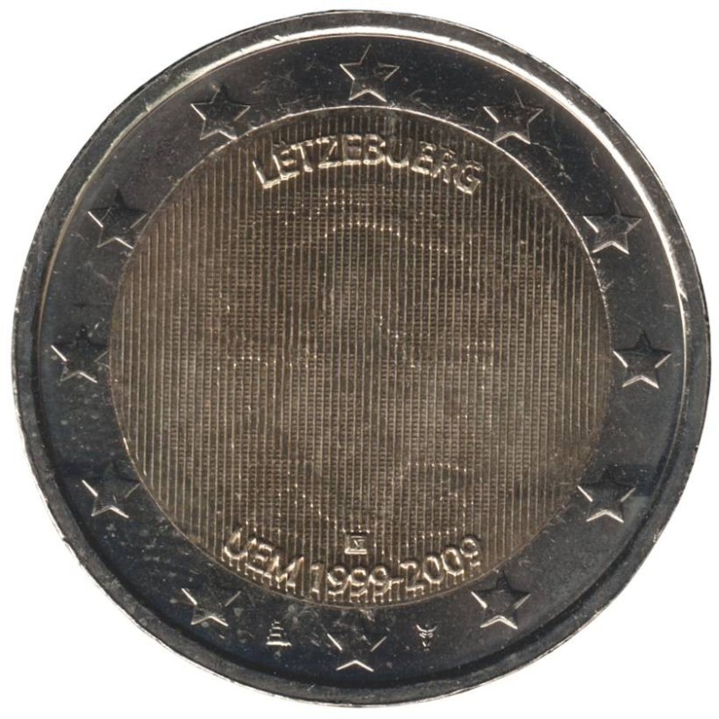 LUXEMBOURG - 2 euros commémorative - 10 ans de l'UEM - 2009 LUXEMBOURG - 2 euros commémorative - 10 ans de l'UEM - 2009