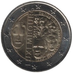 LUXEMBOURG - 2 euros commémorative - 125 ans de la dynastie Nassau-Weilbourg - 2015