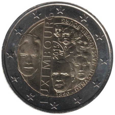 LUXEMBOURG - 2 euros commémorative - 125 ans de la dynastie Nassau-Weilbourg - 2015 LUXEMBOURG - 2 euros commémorative - 125 ans de la dynastie Nassau-Weilbourg - 2015