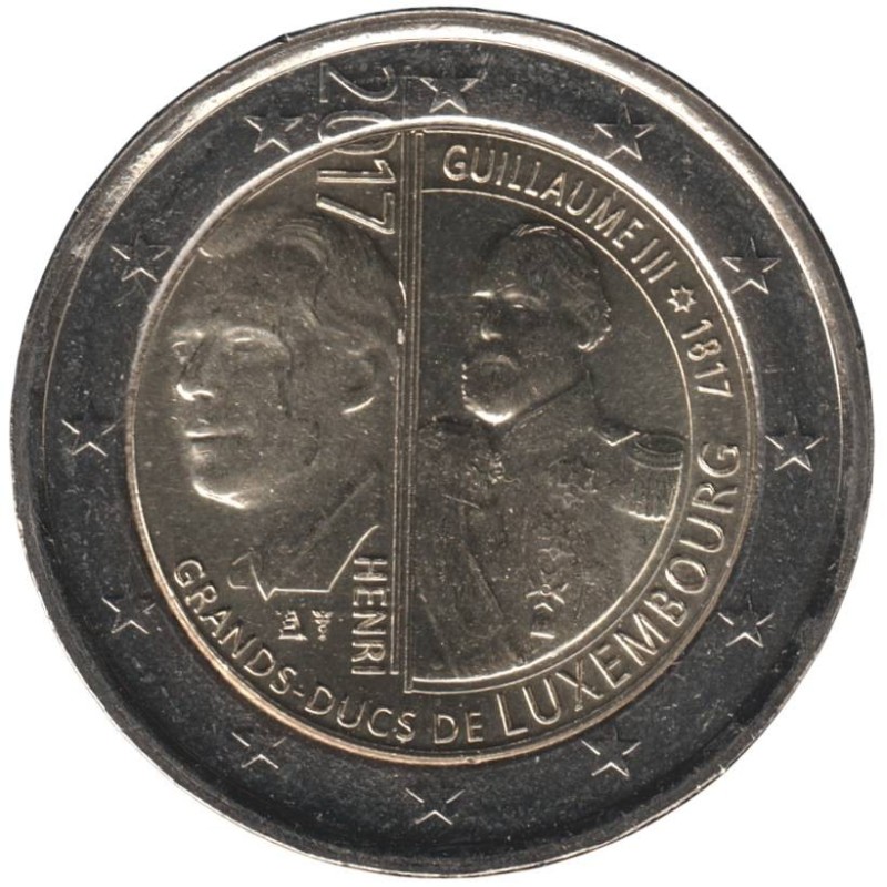 LUXEMBOURG - 2 euros commémorative - Grand-Duc Guillaume III - 2017