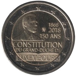 LUXEMBOURG - 2 euros commémorative - 150 ans de la Constitution - 2018
