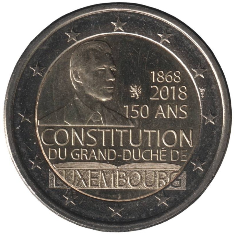 LUXEMBOURG - 2 euros commémorative - 150 ans de la Constitution - 2018