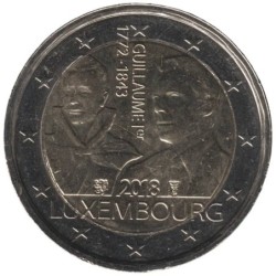 LUXEMBOURG - 2 euros commémorative - Grand-Duc Guillaume Ier - 2018
