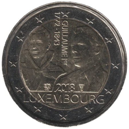 LUXEMBOURG - 2 euros commémorative - Grand-Duc Guillaume Ier - 2018 LUXEMBOURG - 2 euros commémorative - Grand-Duc Guillaume Ier - 2018