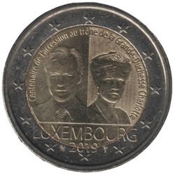 LUXEMBOURG - 2 euros commémorative - Accession au trône de la Grande-Duchesse Charlotte - 2019