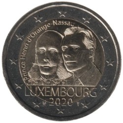 LUXEMBOURG - 2 euros commémorative - Prince Henri d'Orange-Nassau - 2020