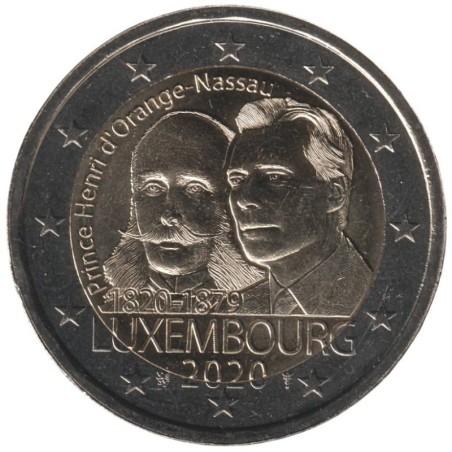 LUXEMBOURG - 2 euros commémorative - Prince Henri d'Orange-Nassau - 2020 LUXEMBOURG - 2 euros commémorative - Prince Henri d'Orange-Nassau - 2020