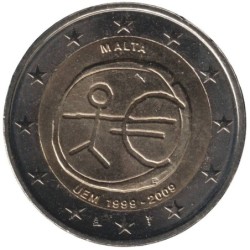 MALTE - 2 euros commémorative - 10 ans de l'UEM - 2009
