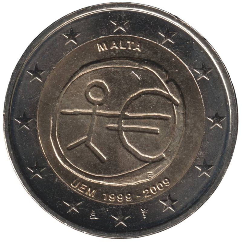 MALTE - 2 euros commémorative - 10 ans de l'UEM - 2009