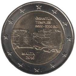 MALTE - 2 euros commémorative - Temples de ?gantija - 2016