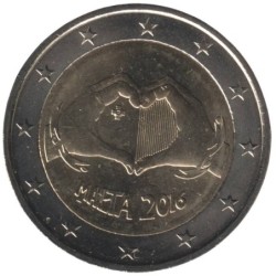 MALTE - 2 euros commémorative - Solidarité par l'Amour - 2016