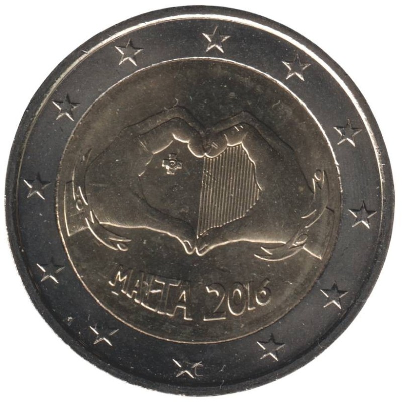 MALTE - 2 euros commémorative - Solidarité par l'Amour - 2016 MALTE - 2 euros commémorative - Solidarité par l'Amour - 2016