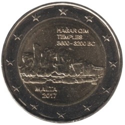 MALTE - 2 euros commémorative - Temples de ?a?ar Qim - 2017