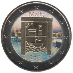 MALTE - 2 euros commémorative colorisée - Patrimoine culturel - 2018