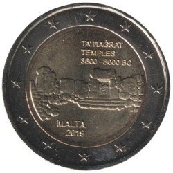 MALTE - 2 euros commémorative - Temples de Ta Hagrat - avec différent - 2019