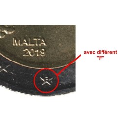 MALTE - 2 euros commémorative - Temples de Ta Hagrat - avec différent - 2019