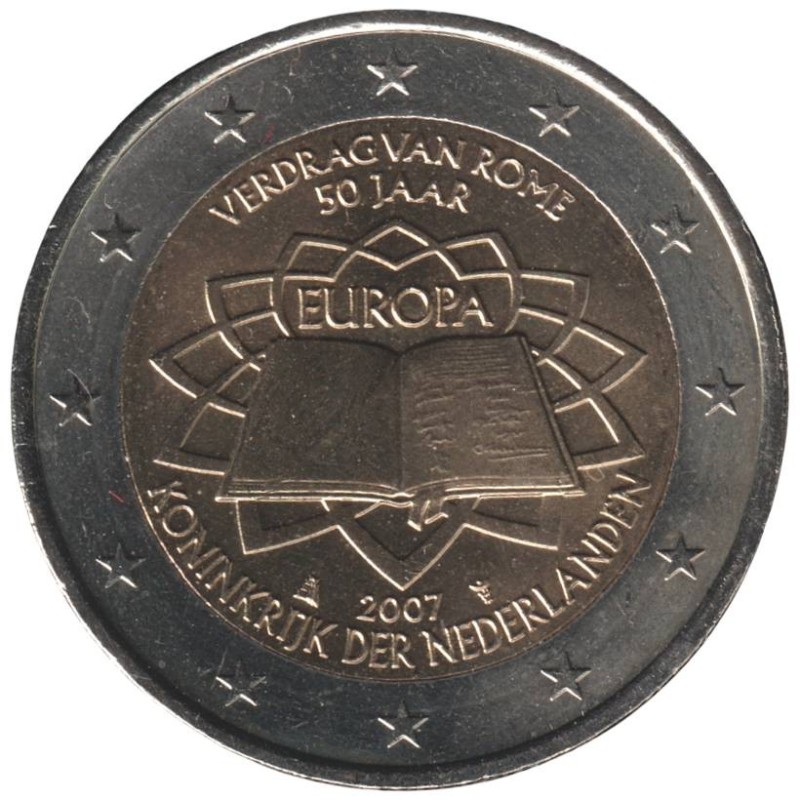 PAYS-BAS - 2 euros commémorative - Traité de Rome - 2007