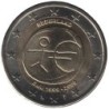 PAYS-BAS - 2 euros commémorative - 10 ans de l'UEM - 2009