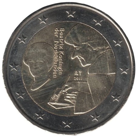PAYS-BAS - 2 euros commémorative - L'Éloge de la Folie - 2011 PAYS-BAS - 2 euros commémorative - L'Éloge de la Folie - 2011