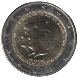 PAYS-BAS - 2 euros commémorative - Beatrix et Willem Alexander - 2013