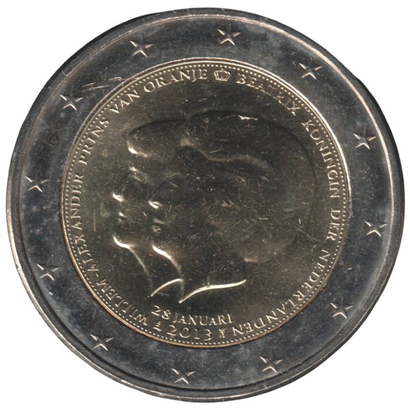 PAYS-BAS - 2 euros commémorative - Beatrix et Willem Alexander - 2013