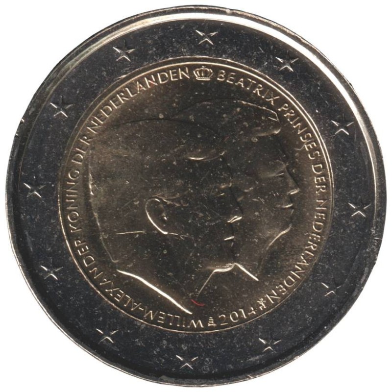 PAYS-BAS - 2 euros commémorative - Willem Alexander et Beatrix - 2014 PAYS-BAS - 2 euros commémorative - Willem Alexander et Beatrix - 2014