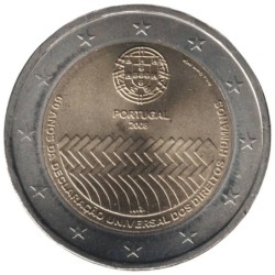 PORTUGAL - 2 euros commémorative - Droits de l'Homme - 2008