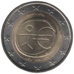 PORTUGAL - 2 euros commémorative - 10 ans de l'UEM - 2009