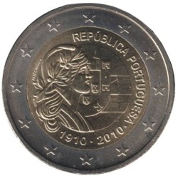 PORTUGAL - 2 euros commémorative - Centenaire de la République - 2010