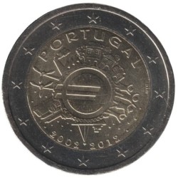 PORTUGAL - 2 euros commémorative - 10 ans de l'Euro - 2012