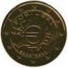 PORTUGAL - 2 euros commémorative plaquée or - 10 ans de l'Euro - 2012