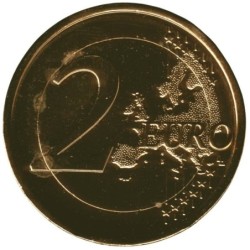 PORTUGAL - 2 euros commémorative plaquée or - 10 ans de l'Euro - 2012